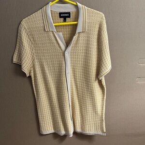 Bonobos Men's Beige Patterned Button Down Shirt